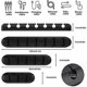 thumbnail image 4 of Clip organizador de cables de escritorio, almacenamiento de cables para organizador de cables, cargador USB/ratón/auriculares/cable de PC 3 piezas, negro (-5 orificios, 3 orificios, -7 orifi, 4 of 5