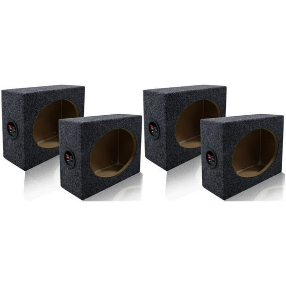 4x Style 6 x 9 Inch Car Audio Speaker Box Enclosures, 4 Speakers
