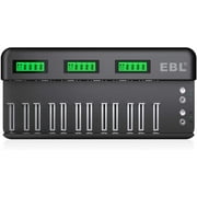 EBL 12+2 Bay Universal Battery Charger with LCD Display Individual Fast Charging for AA AAA C D 9V Ni-MH Ni-Cd & 9V