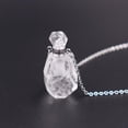 thumbnail image 2 of Fiaya Women Gemstone Perfume Bottle Necklace, Fluorite Natural Crystal Necklace for Women, Essential Oil Diffuser Necklaces with Rosary Beads Chain, Polished Faceted Spiritual Crystal Charms Vial (E), 2 of 2