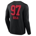 thumbnail image 3 of Men's Nick Bosa Black San Francisco 49ers Wordmark Player Name & Number Long Sleeve T-Shirt, 3 of 3