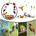 thumbnail image 6 of SLYNSHome Metal Hanging Bird Feeder for Outdoors,Garden Wild Bird Feeder Tray Seed Plate for Backyard, Patio - Attracts Birds, 6 of 8
