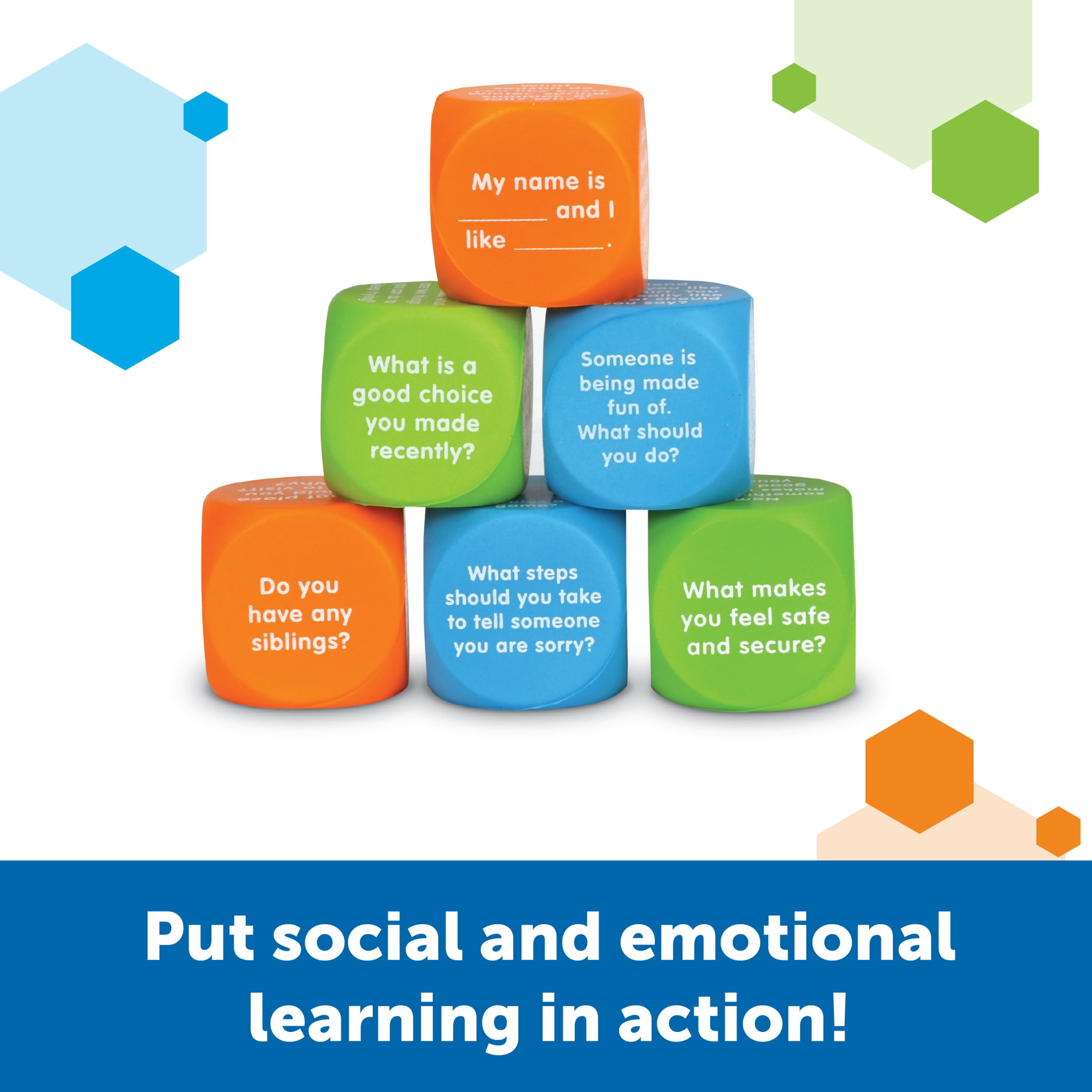 Learning Resources Let's Talk Cubes  Social Emotional Activities, Ages 5+