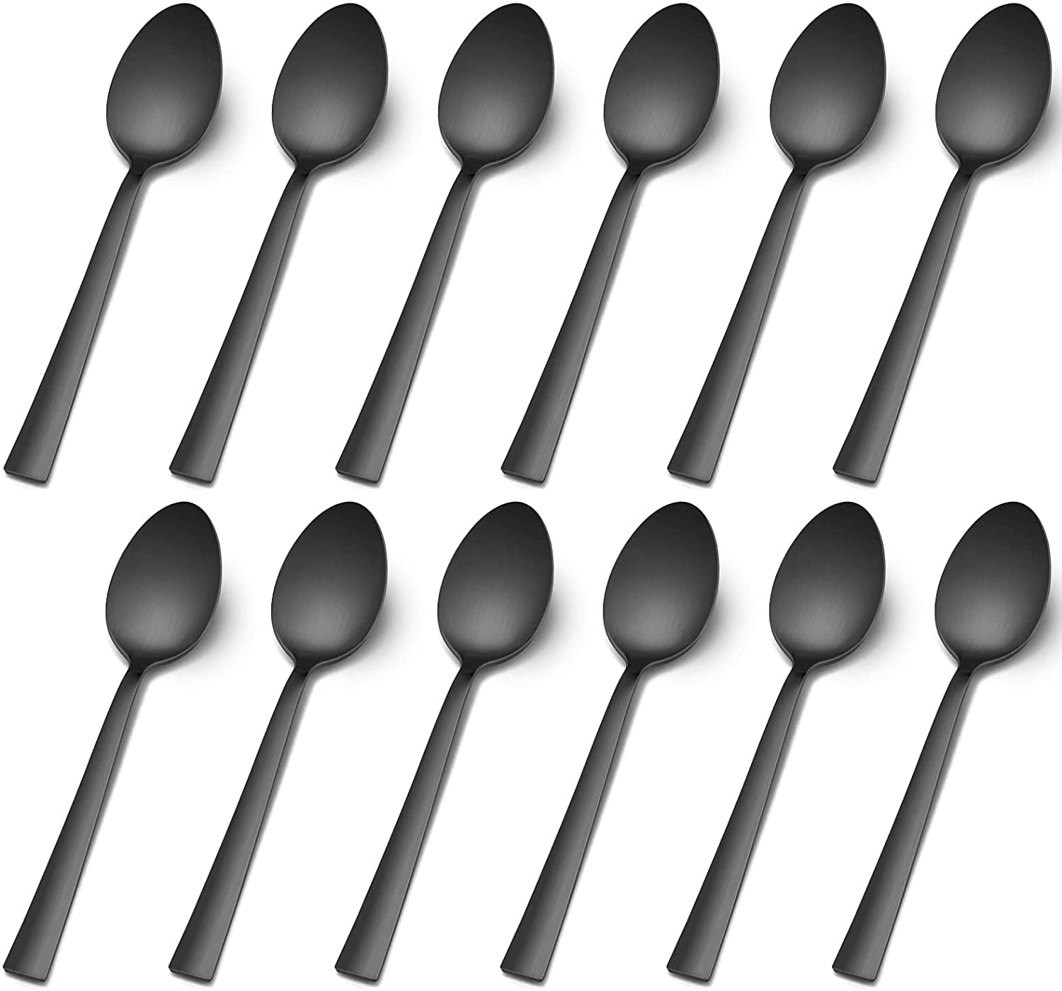 Scalloped Edge & Dishwasher Safe Kitchen or Restaurant E-far 7.9 Inch Stainless Steel Soup Spoons Tablespoons for Home Non-toxic & Mirror Polished Dinner Spoons Set of 12 