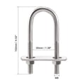 thumbnail image 3 of Unique Bargains M8x35mmx102mm Rond U-Bolt 304 Acier Inoxydable 2 Set, 3 of 5
