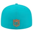 thumbnail image 4 of Men's New Era  Aqua Miami Dolphins Group Chat 59FIFTY Fitted Hat, 4 of 5
