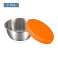 thumbnail image 3 of Unique Bargains 3 Pcs Contenant de Vinaigrette à Emporter, 1.75oz Petits Contenants à Condiments Tasses Réutilisables pour Sauces, Orange, 3 of 5
