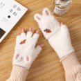 thumbnail image 3 of Puntoco Smart USB recargable invierno protección contra el frío calor medio dedo Clamshell tejer guantes de calefacción, 3 of 6