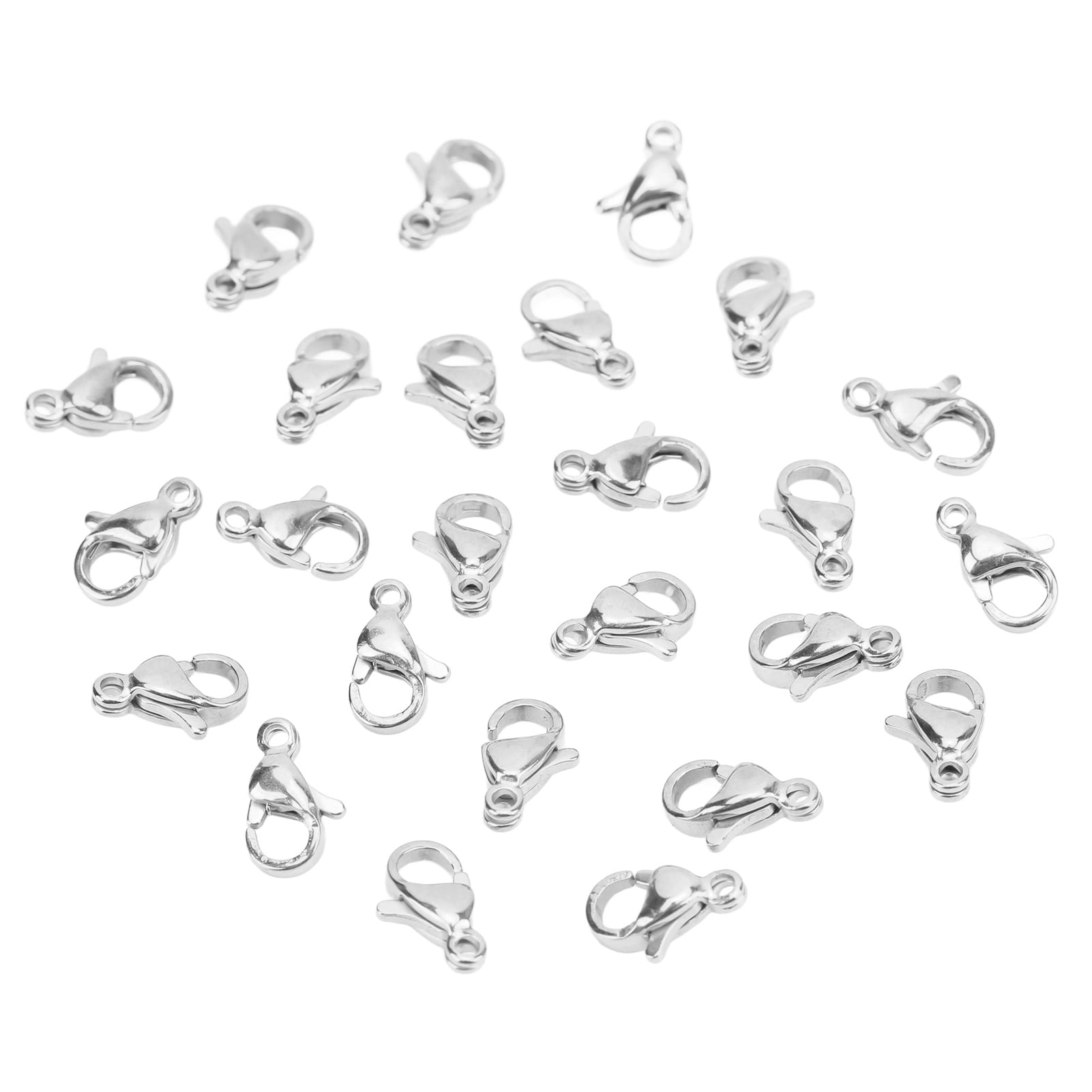 Mandala Crafts SS Lobster Claw Clasps for Jewelry Making - 100 Stainless  Steel Lobster Clasp Kit - 15mm Lobster Clasps Jewelry Clasps for Necklace