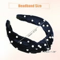 thumbnail image 5 of Unique Bargains Velvet Hair Headband Faux Pearl Knotted Headband for Women Girl Blue 6.69"x4.72"x1.38" Wide Headband, 5 of 7