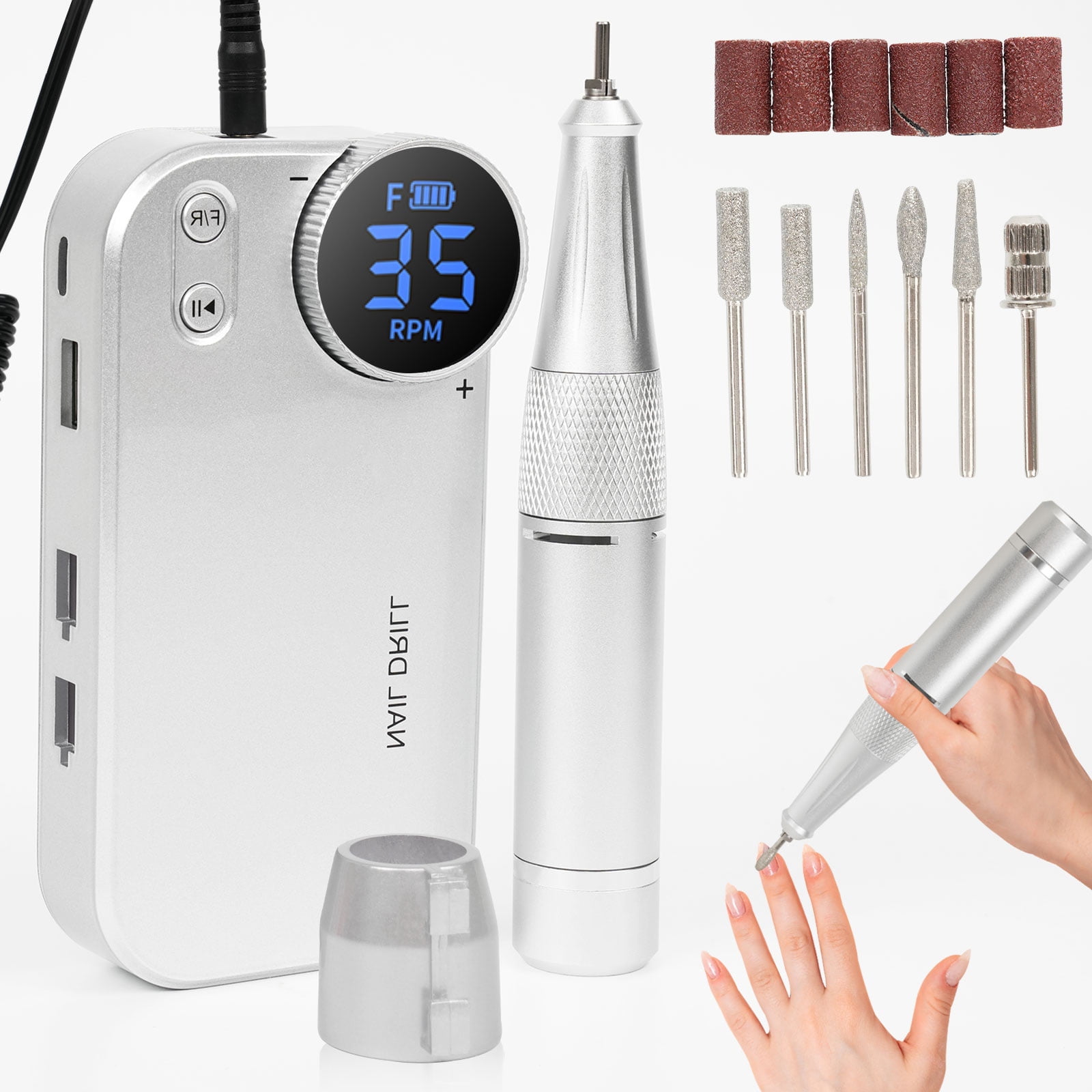 SN357G Rechargeable Airbrush Nail Machine With Portable Electric File And  35000 RPM Drill Machine Perfect Manicure Set For Supplies From Beasy113,  $138.1