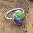 thumbnail image 6 of Earth Gems Jewelry Turquoise Ring Sterling Silver Handmade Statement Ring for Women, 6 of 6