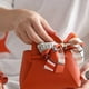 thumbnail image 5 of 5 hermosas cajas de regalo para bodas, de cuero sintético con cintas, para dulces. Naranja, 5 of 9