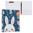 thumbnail image 3 of Rabbits Flowers 3 Ring Binders 1.5 inch Hardcover File Folders with Interior Pockets A4 Size Organizer for School Office Hospital Set of 2, 3 of 8