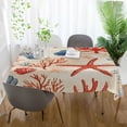 thumbnail image 3 of Yayeee Tablecloths 54" x 54" Rectangle Wrinkle Resistant Party Table Cover, Blue Starfish, 3 of 8