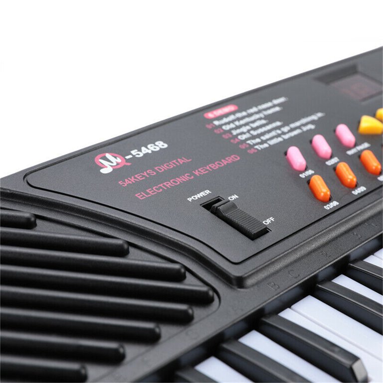 KKSQ 54 Keys Portable Musical Keyboard with Microphone for