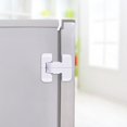 thumbnail image 3 of Pestillo para niños pequeños, cerraduras para nevera, seguridad para bebés, cerradura para niños, adhesivo, no necesita herramientas ni taladro (2 unidades, blanco), 3 of 5