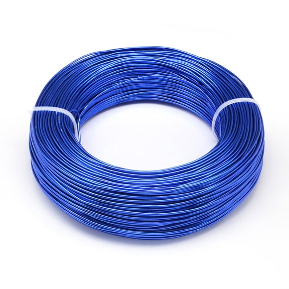 Round Anodized Aluminum Wire Bendable Metal Craft Wire for DIY Jewelry Craft Making Royal Blue 6 Gauge 4mm 16m/500g(52.4 Feet/500g)