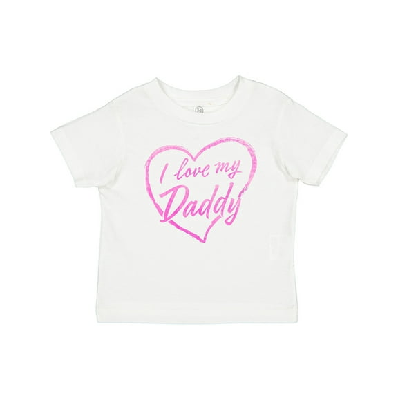Inktastic I Love My Daddy in Pink Chalk Heart Boys or Girls Baby T-Shirt