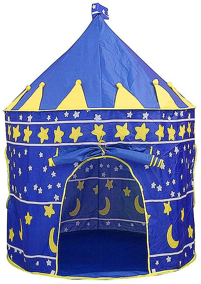 Details about   Kids Girls Play Tent Foldable Portable Baby Play House Castle W/ Carry Bag Blue 