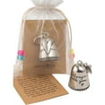 thumbnail image 2 of AMERTEER Creative Bell Angel Good Luck Ornament Crafted Tiny Silver Bell Decorations for Vehicles Doors Backpacks Keys, 2 of 3