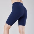 thumbnail image 4 of Iugvhana Women's Tummy Control Workout Shorts High Waist Stretch Yoga Shorts Slim Fit Butt Lifting Quick Dry Gym Running Athletic Shorts Navy M, 4 of 7