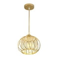 thumbnail image 1 of LED Pendant Light Ceiling Light Fixture Chandelier Decor for Bar Office Dorm Gold 3 Color Light, 1 of 9
