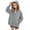 Gray, variant on ZACPNCV Girls Snap‑Button Winter Hoodie Long Sleeve Loose Fit Hooded Sweatshirt Jacket with Pockets Kids Casual Outerwear for Fall Winter 4-5 Years