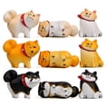 thumbnail image 1 of Set de figuras Shiba Inu para decoración de jardín con perro, PVC, 2 × 4,7 cm, 1 of 2