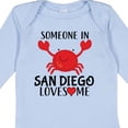 thumbnail image 4 of Inktastic Someone in San Diego Loves Me Gift Boys or Girls Long Sleeve Baby Bodysuit, 4 of 5