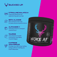 Bucked Up Woke AF PreWorkout Powder, HighStimulant, Increased Energy
