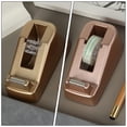 thumbnail image 3 of Miangastore 2Pack Wrapping Tape Dispenser Plastic Gold Family Activities Compact Design, 3 of 8