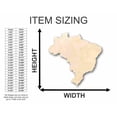 thumbnail image 2 of Unfinished Wood Brazil Shape - Country - Craft - up to 46" DIY 20" / 1/8", 2 of 3
