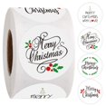 thumbnail image 2 of Pegatinas de etiquetas blancas de Feliz Navidad, paquete de regalo para tarjeta, envoltura para Festival, Fiesta, hornear, pequeña empresa, 1 pulgada, 100-500 piezas, 2 of 4