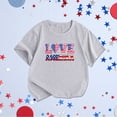 thumbnail image 2 of Kwasome Baby Girl Clothes Children'S T Shirt Independence Day Children'S Short Sleeve T Shirt For Babies Baby Boys Comfortable Wear 12-18 Months Grey, 2 of 9