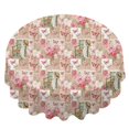 thumbnail image 2 of Pioneer Flower Floral Print Pattern Round Tablecloth 60 X 60 Inch, Wrinkle Resistant Wipeable Table Cloth for Kitchen Dining Picnic Patio Party, 2 of 6