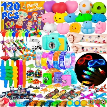 ZhoHuaBoy 120Pcs Kids Party Favors,Goodie Bag Stuffers,Pinata Fillers,Treasure Box Toys for Ages 3-12,Classroom Prizes,Fidget Toys Bulk,Carnival Giveaways