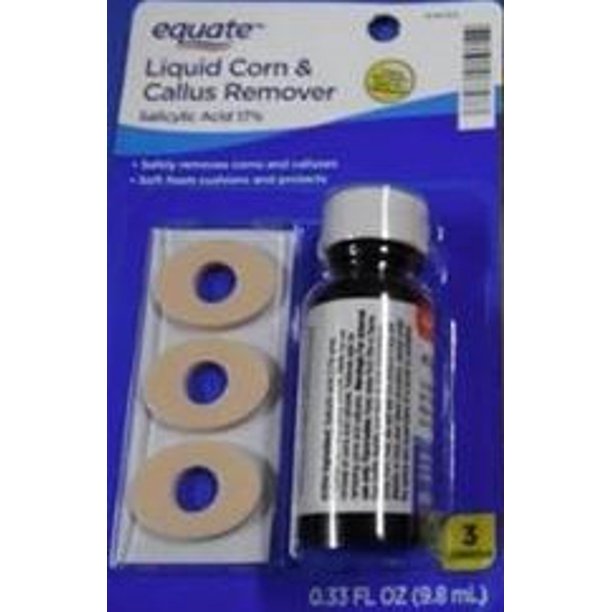 Equate Liquid Corn & Callus Remover with Cushions, 0.33 fl oz