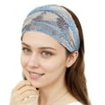 thumbnail image 4 of Unique Bargains 1 Pc Headband Breathable Maple Leaf Lace Hairband for Women Sky Blue, 4 of 5