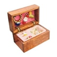 thumbnail image 2 of del Tesoro de madera Vintage para casa de muñecas, paisaje simulado en miniatura, organizador de joyas profesional, caja de almacenamiento de te 25x16x16 cm Baoblaze Miniatura del cofre del tesoro, 2 of 8