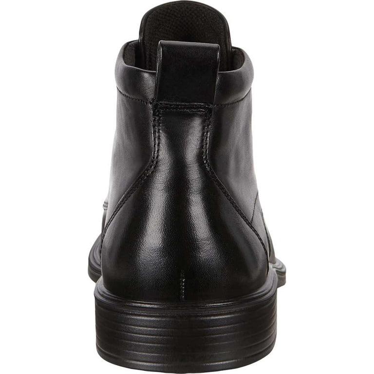 Men's ECCO Minneapolis Bike Toe Chukka Boot Black Cow Leather 41 M