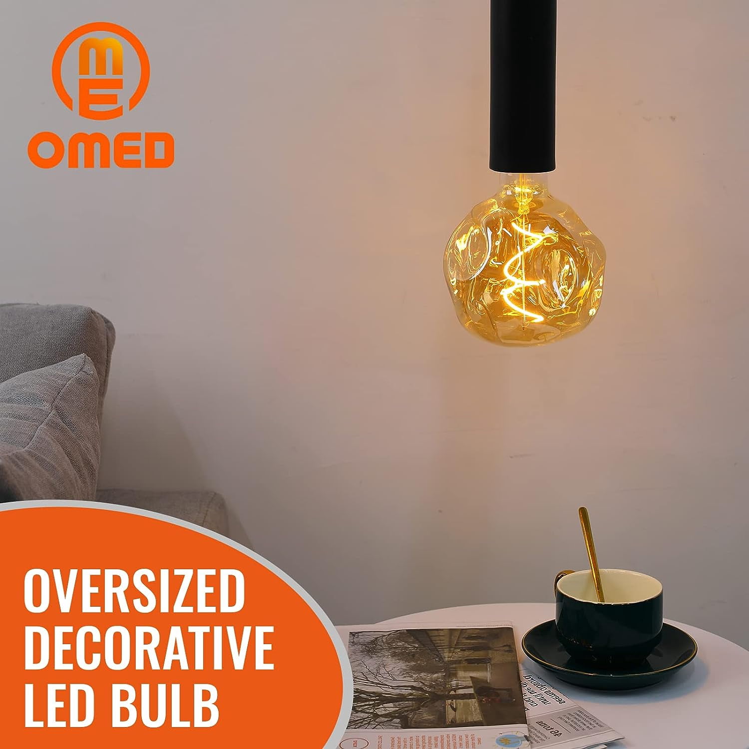 OMED LED 5W Warm White Decorative Light Bulbs, Dimmable