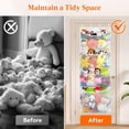 thumbnail image 2 of Behome Stuffed Animal Storage, Over the Door Organizer with 4 Large Pockets, Hanging Door Toy Organizer for Bedroom, Bathroom, Pantry, White, 2 of 7