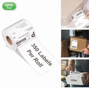4" x 6" Thermal Shipping Labels, 350 Labels, Blank Self-Adhesive for Zebra ZP-450, ZP-500, ZP-505, 2844 Printers, for Mailing & Address