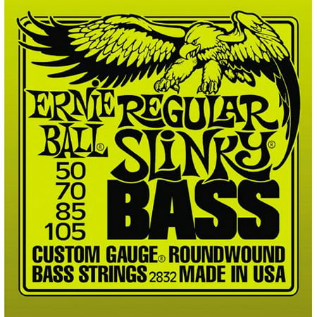 2832 Ernie Ball Regular Slinky Bass Guitar (Best Strings For P Bass)