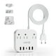 thumbnail image 1 of Adaptador de Enchufe Europeo, Regleta Unidapt de EE. UU. a Reino Unido Europa para UE/Reino Unido/EE. UU. con USB C y 4 Puertos USB, 3 Tomacorrientes de CA, Montaje en Pared, Cable de extensión de 5 p, 1 of 5