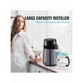 thumbnail image 3 of Water Distiller, 4L 1.05 Gallon Pure Water Purifier Filter For Home Countertop, 750W Distilled Water Maker, Stainless Steel Interior Distiller Water Making Machine To Make Clean Water, Black, 3 of 10