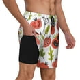 thumbnail image 3 of Balery Tomatoes Mens Swim Trunks Swim Shorts for Men Quick Dry Inseam Beach Shorts with Compression Liner Pocket-, 3 of 9