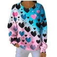 thumbnail image 2 of NuoCaiYun Valentine's Day Sweatshirt for Women Cute Love Heart Grahic Print Lover Gift Long Sleeve Pullover Tops, 2 of 6