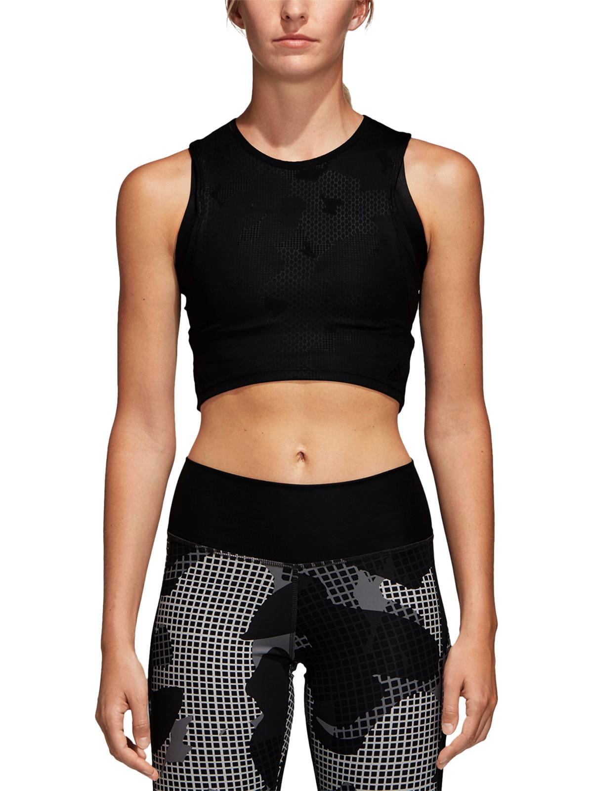 Adidas - Adidas Womens Knit Sleeveless Crop Top Black XXS - Walmart.com - Walmart.com
